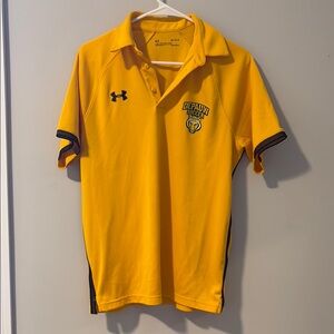 DePauw Soccer Under Armour Yellow Polo Shirt